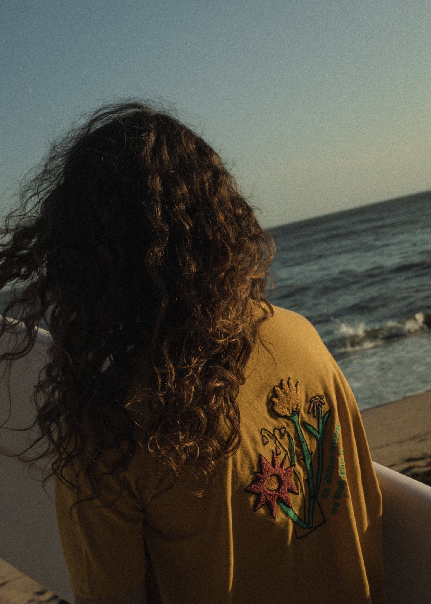 Bloom Illustrated Crop Yellow T-shirt