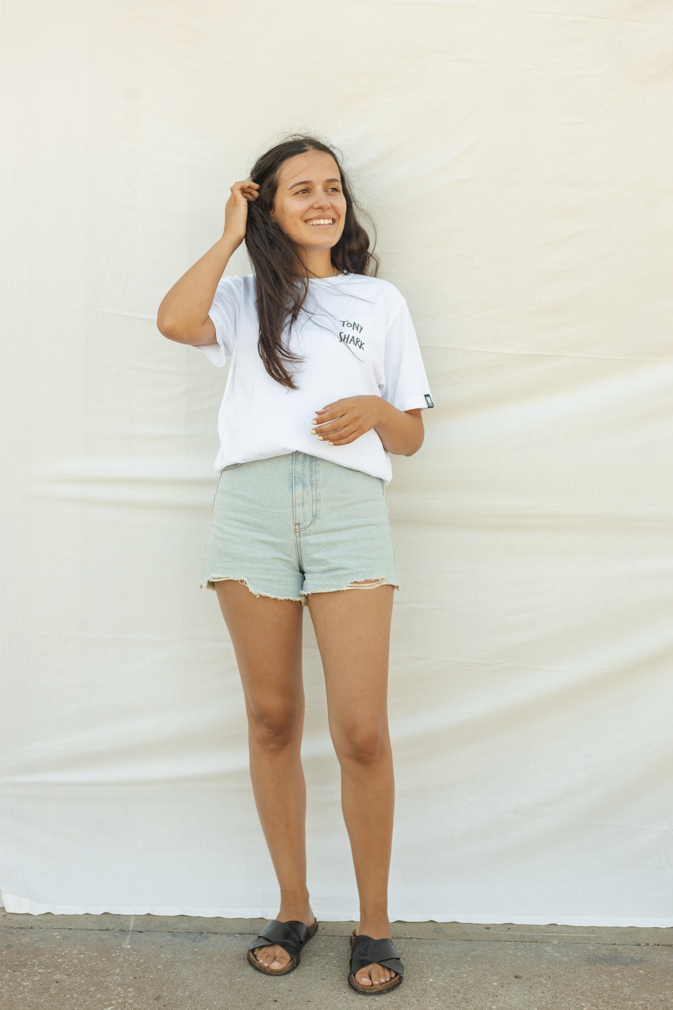 Tony Shark Illustrated White T-Shirt