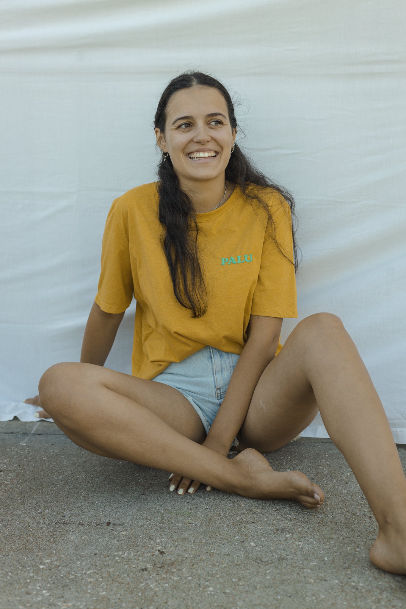 Bloom Illustrated Crop Yellow T-shirt