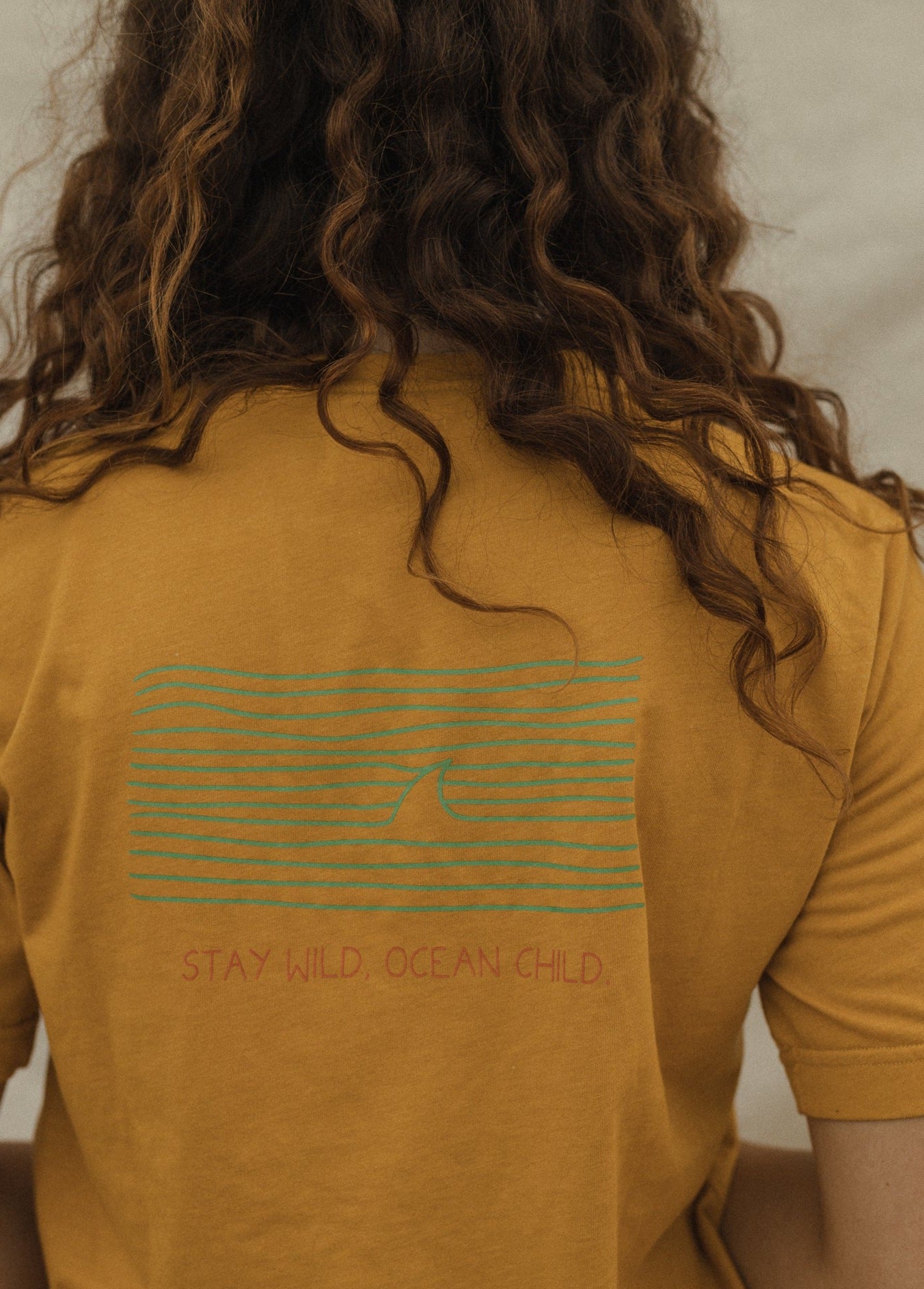 Stay Wild Illustrated Yellow T-shirt