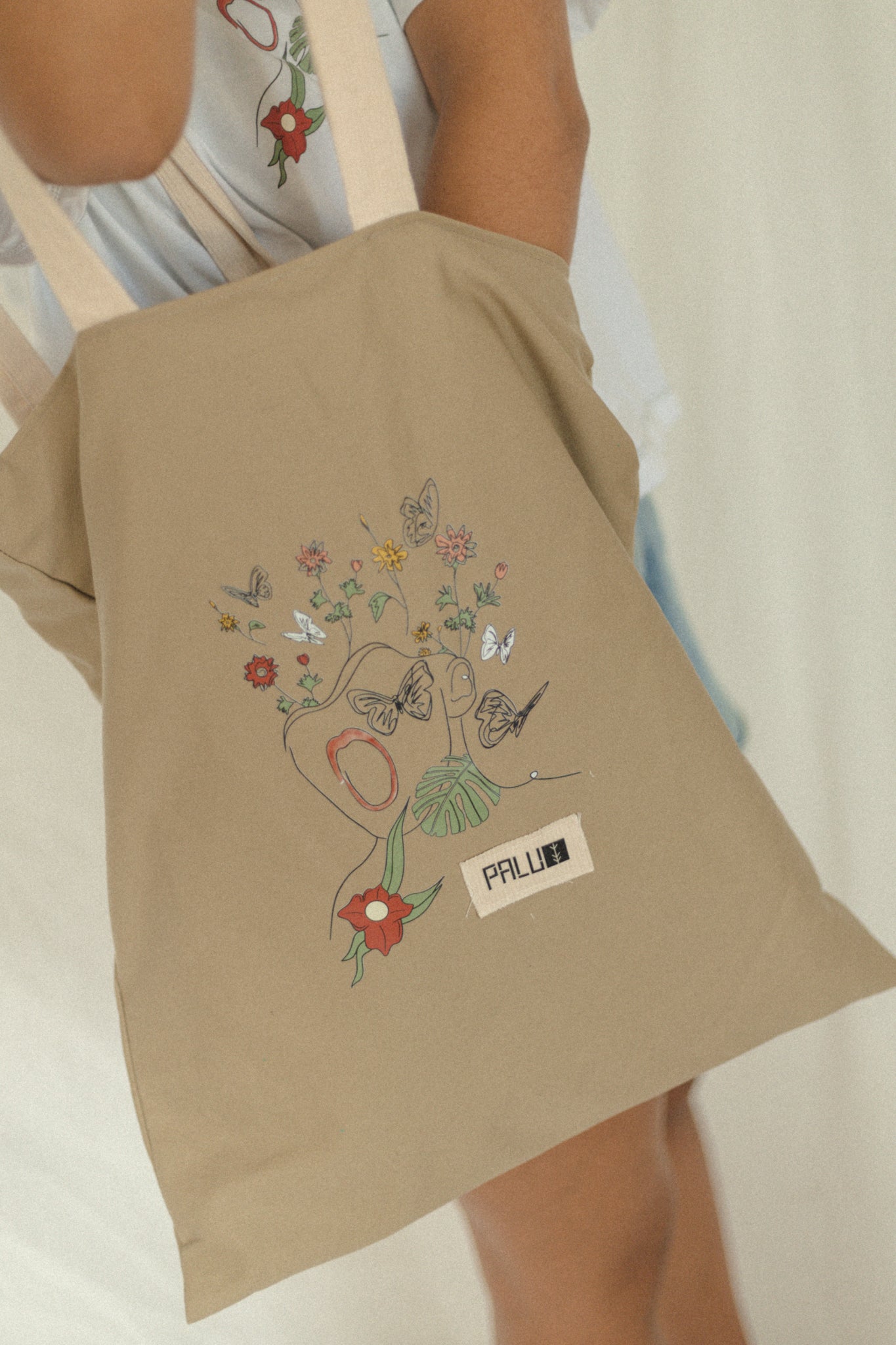 Butterfly Illustrated Tote Bag