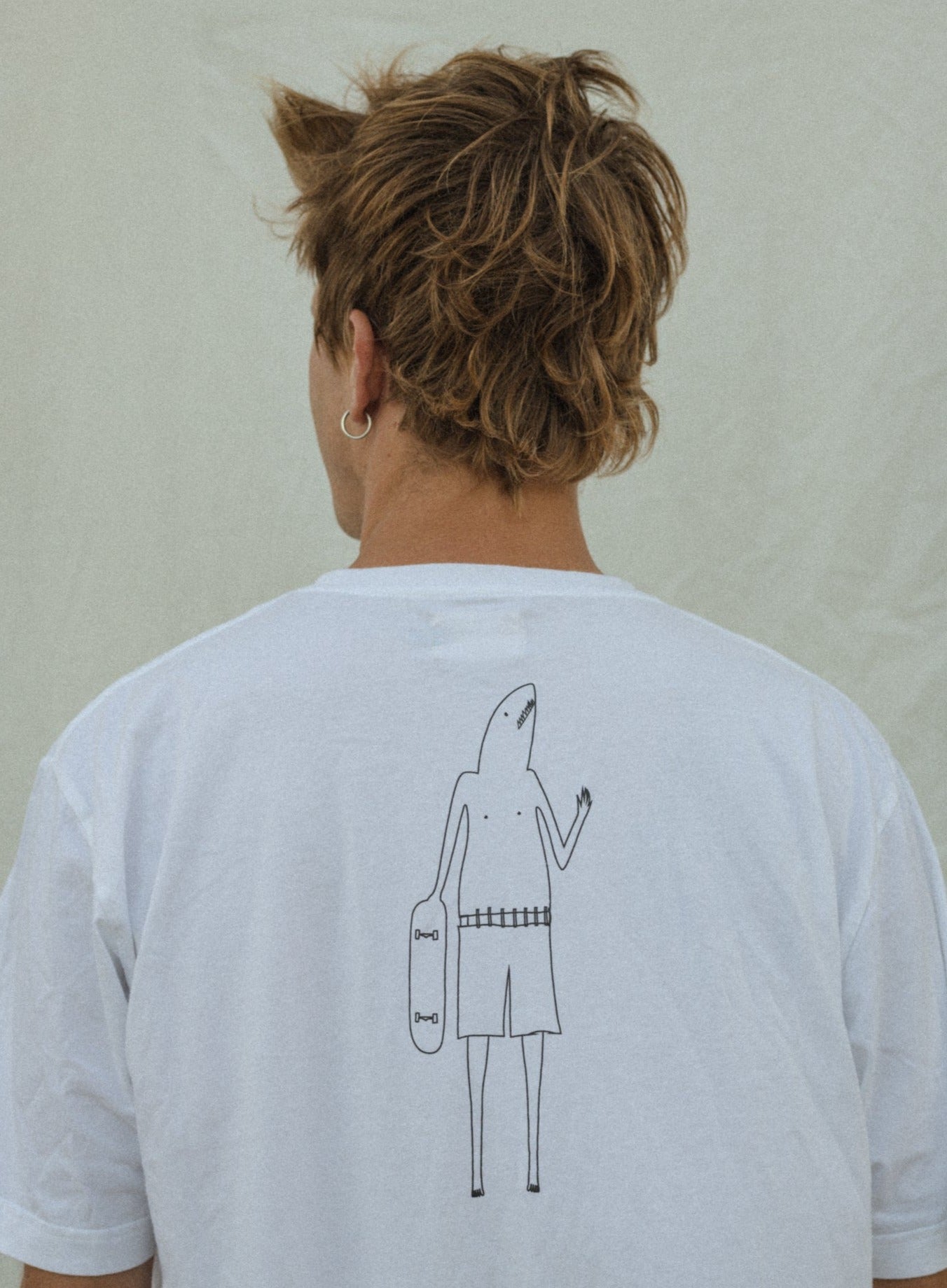 Tony Shark Illustrated White T-Shirt