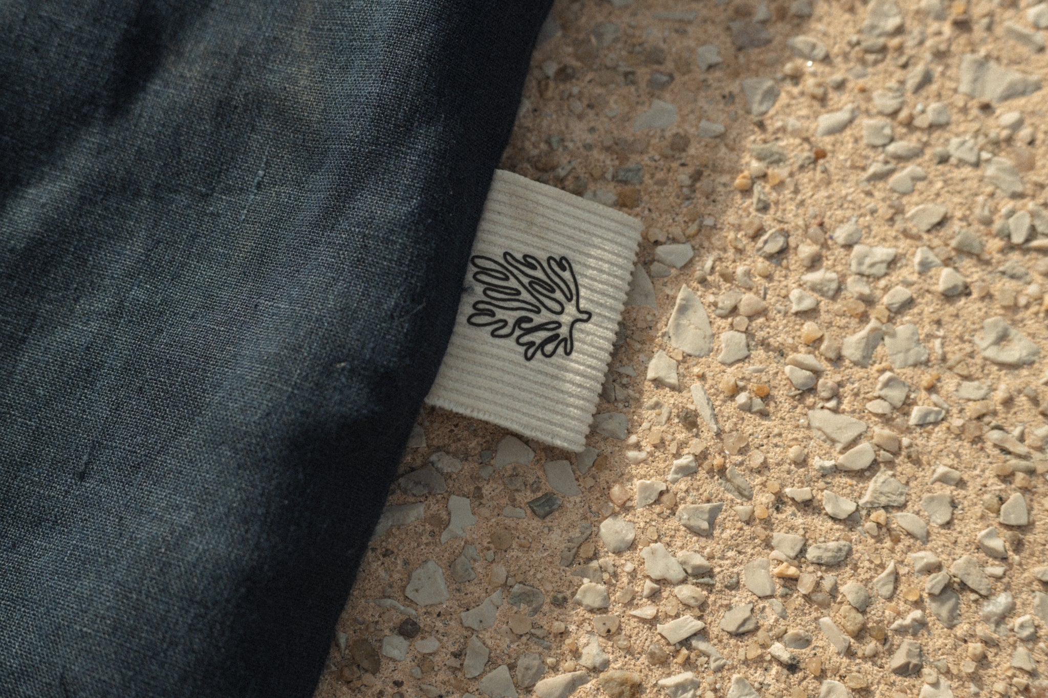 Big Blue Linen Tote Bag