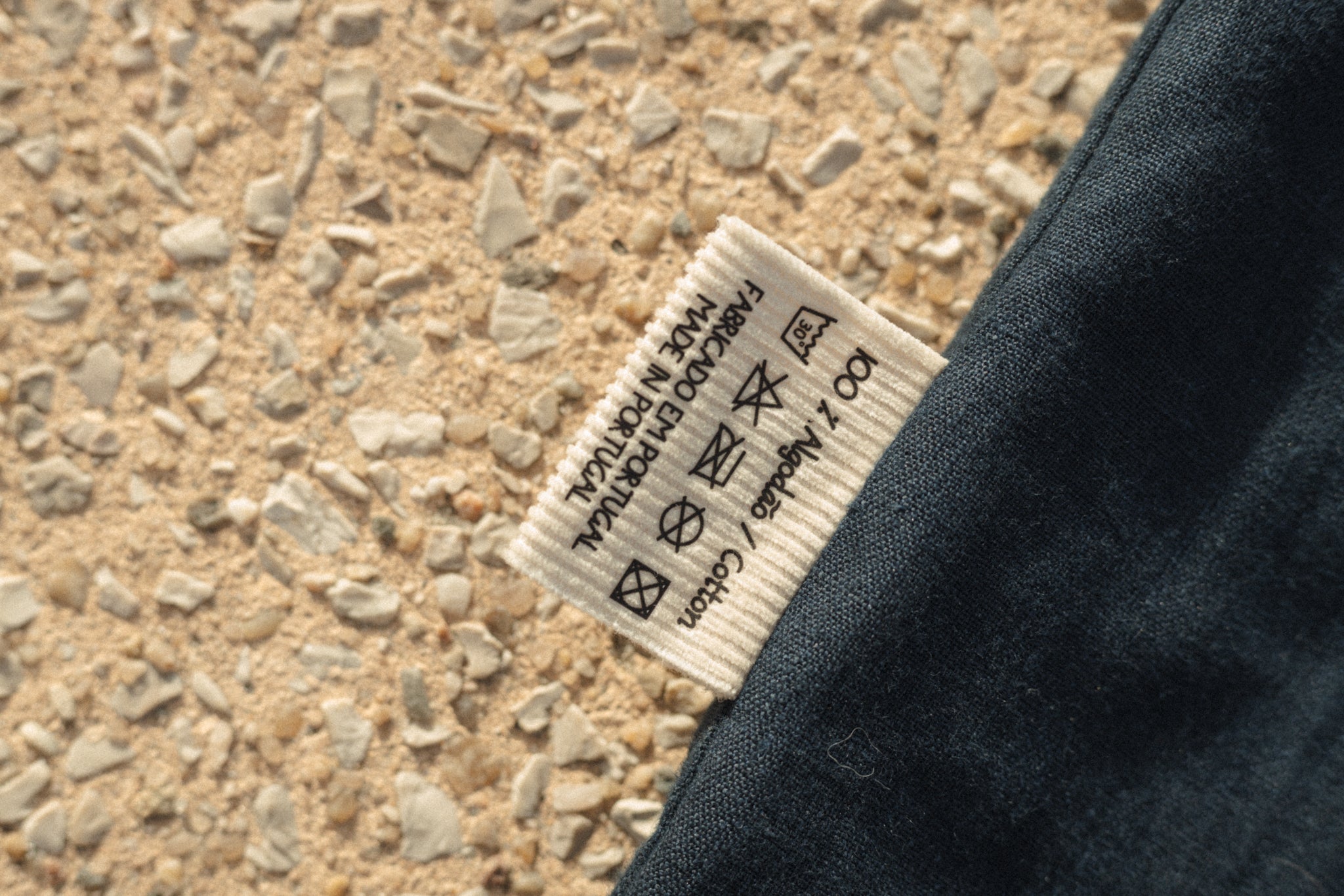 Big Blue Linen Tote Bag