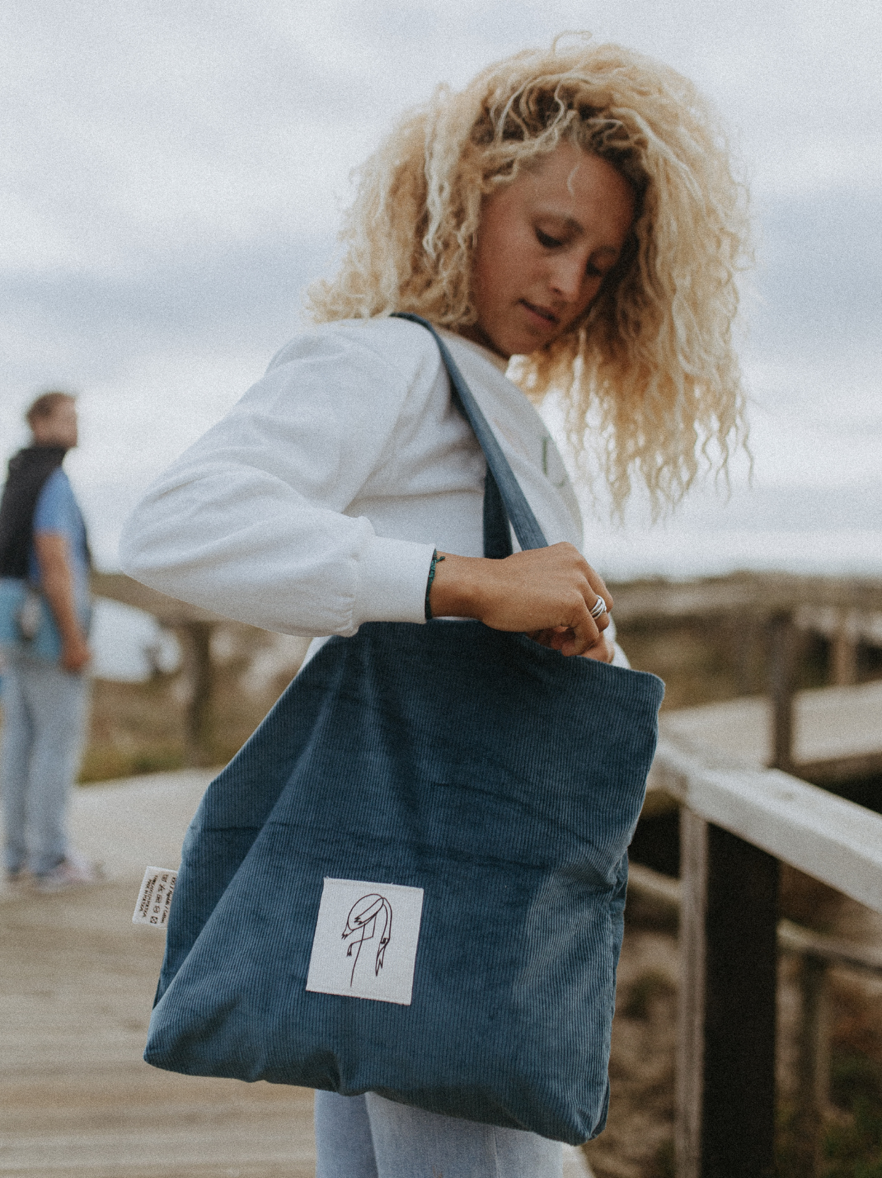 Big Blue Bombazine Tote Bag
