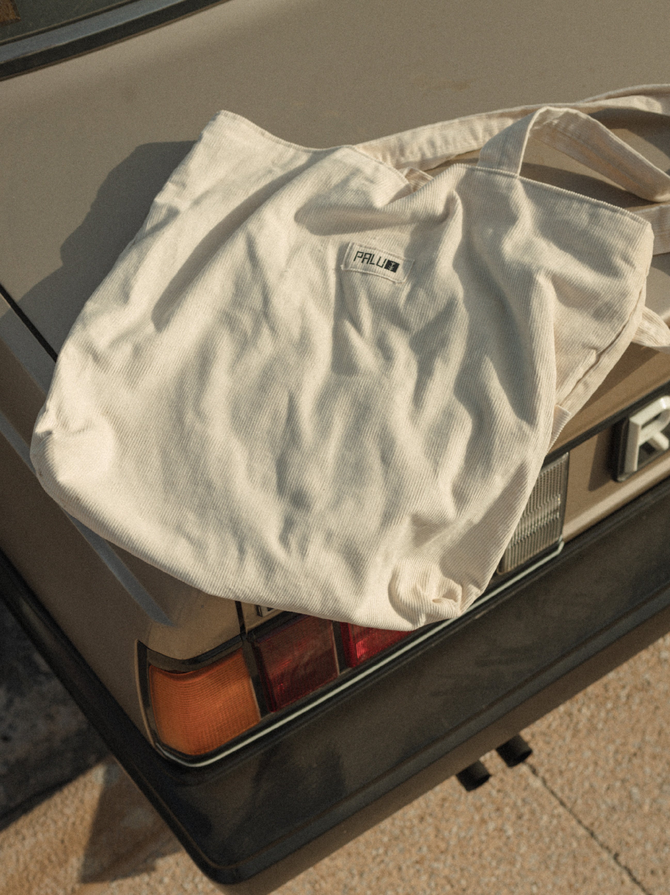 Big White Bombazine Tote Bag
