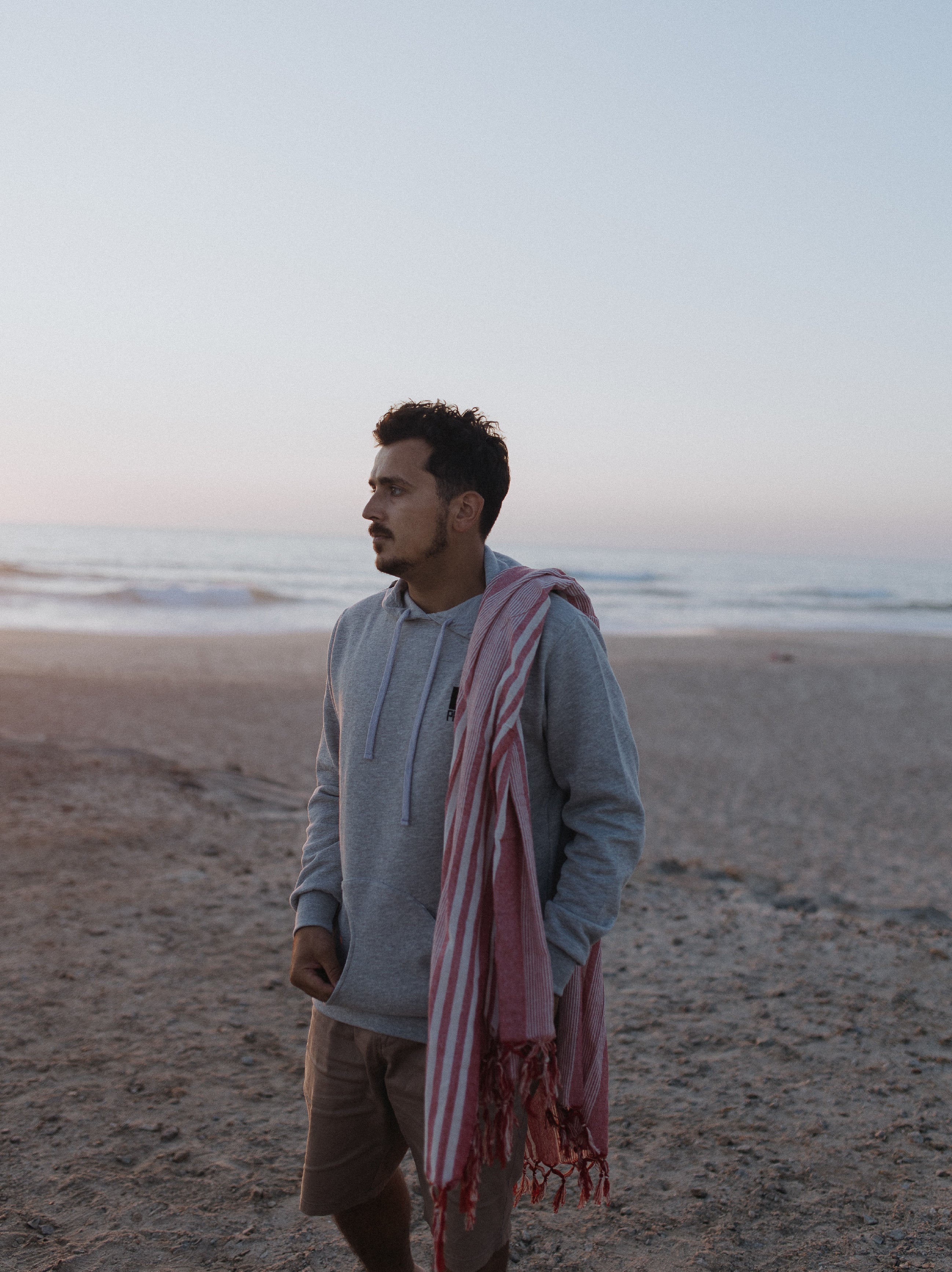Classic Grey Wave Hoodie