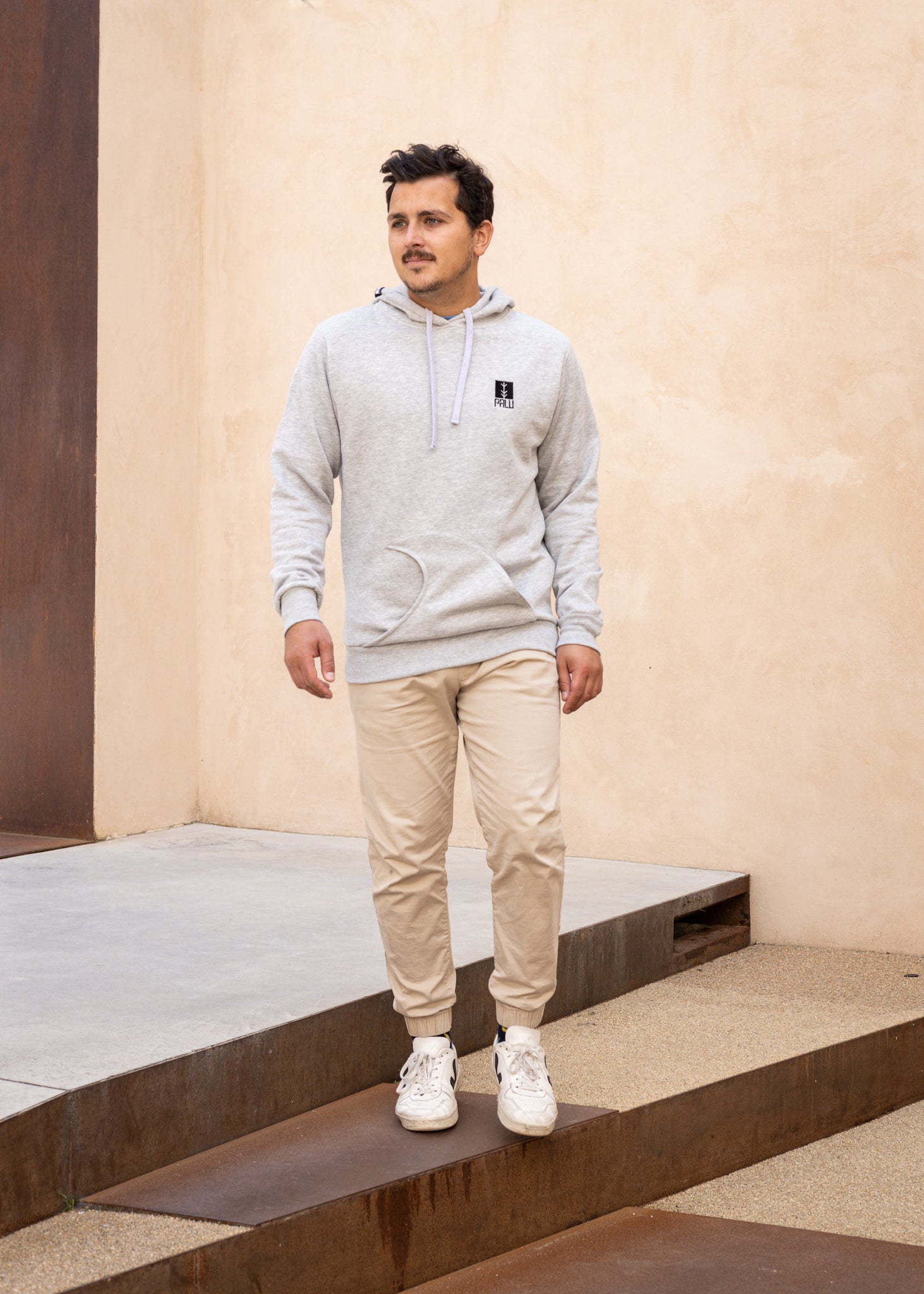 Classic Grey Wave Hoodie