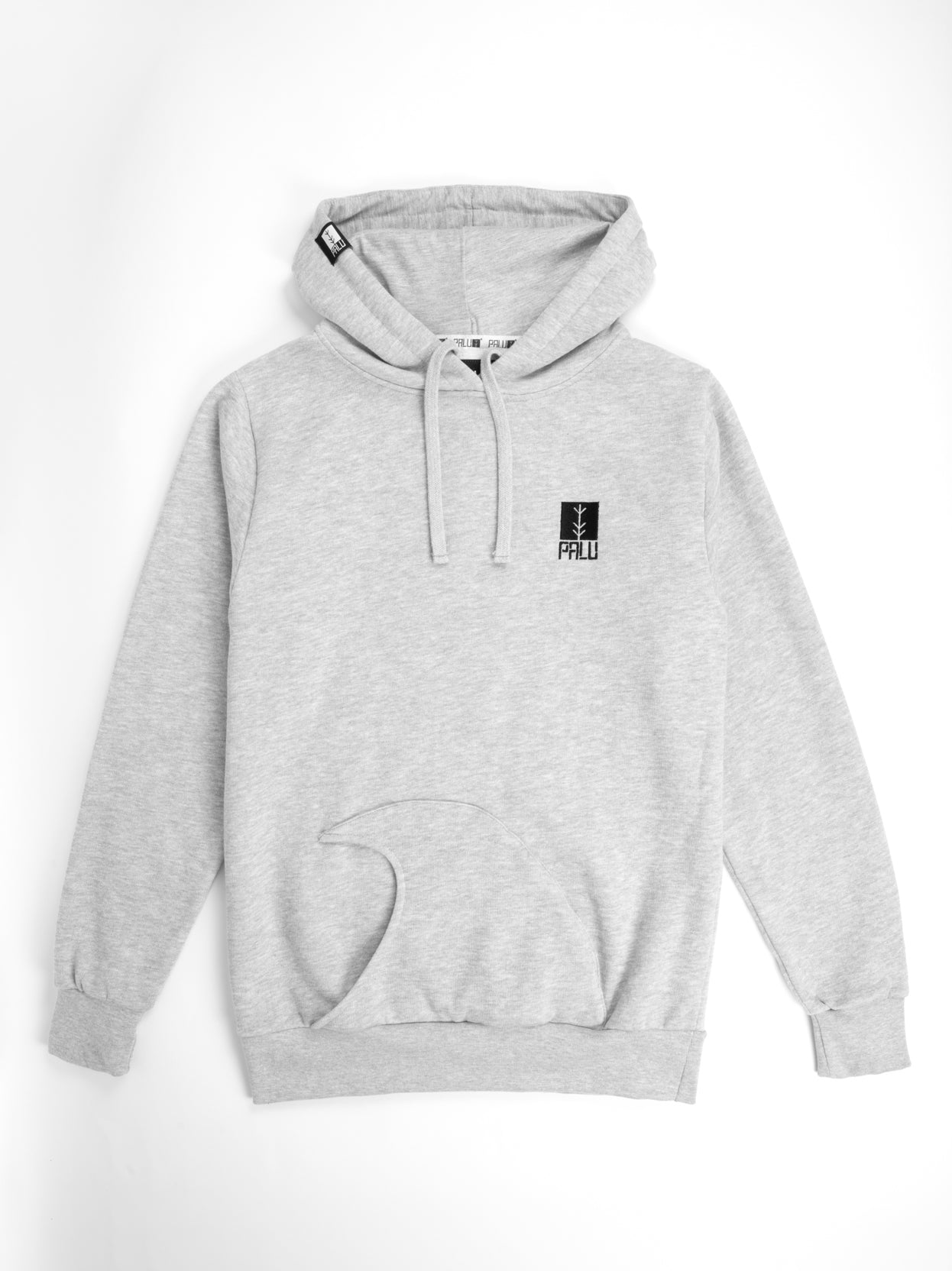 Grey Mix Wave Hoodie front