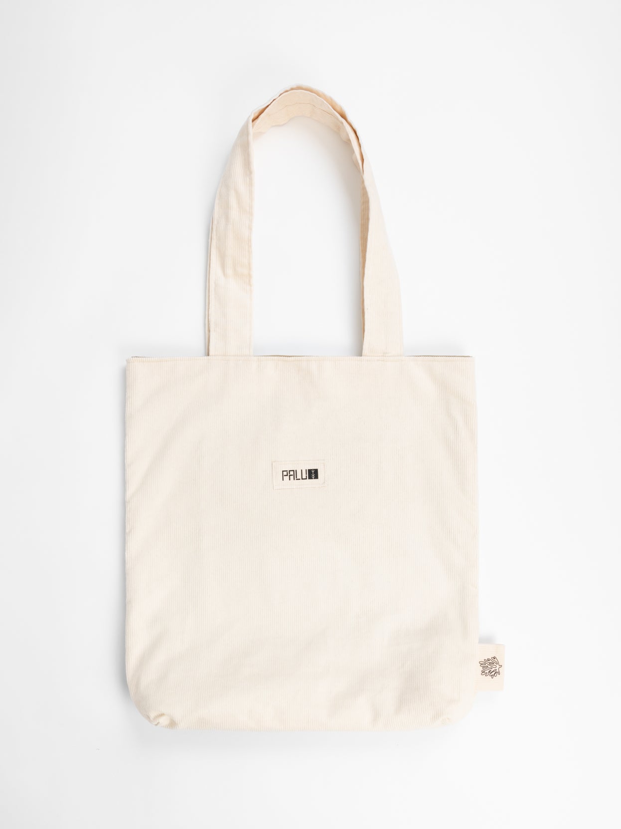Light Beige Corduroy Tote Bag front