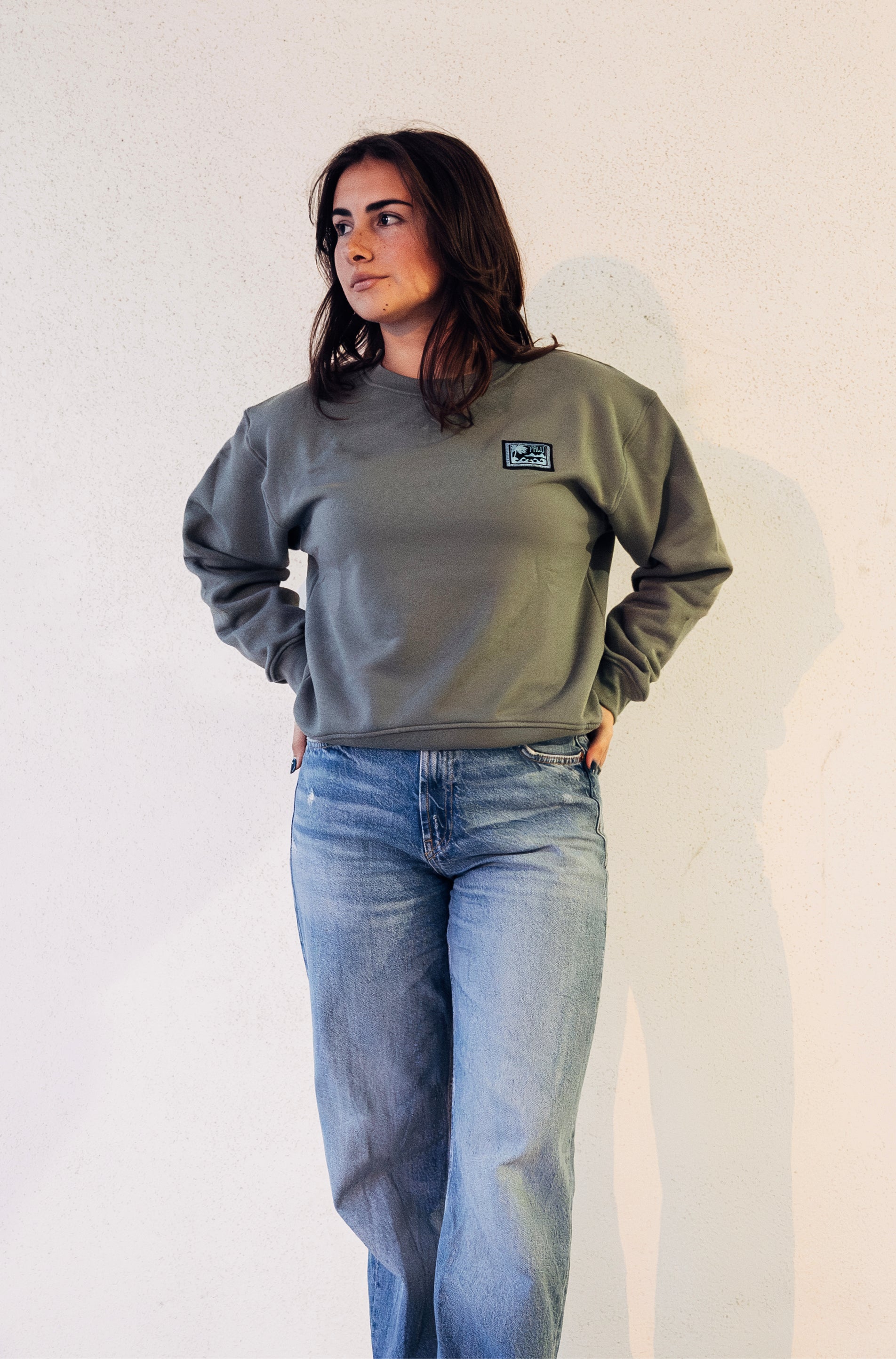 Sweatshirt Cropped Label Comfort