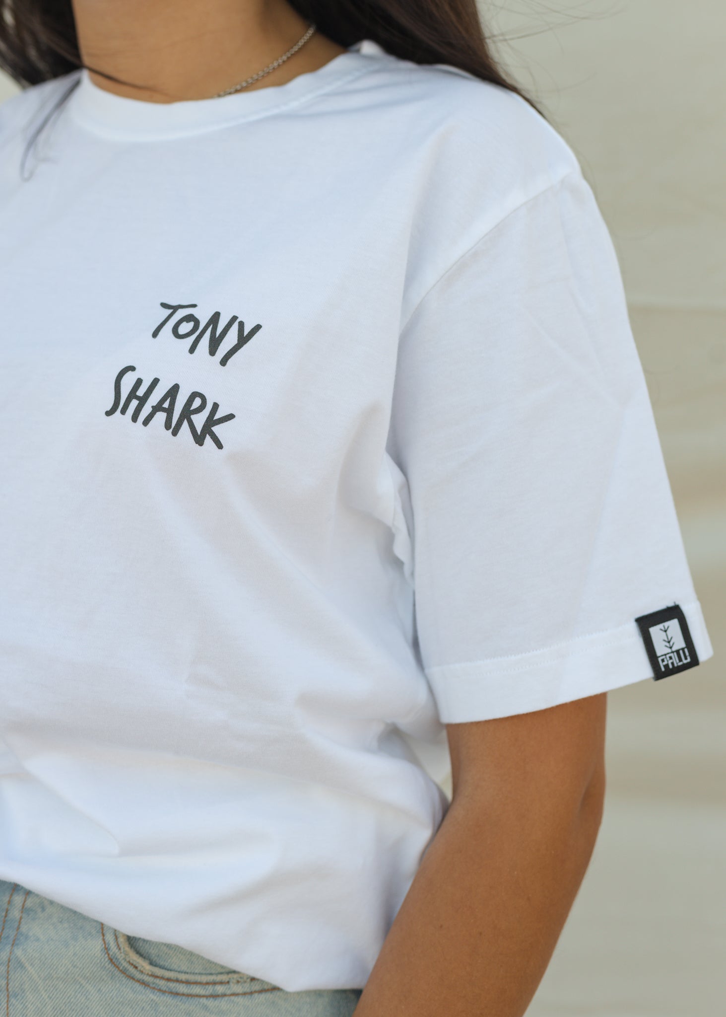 Tony Shark Illustrated White T-Shirt