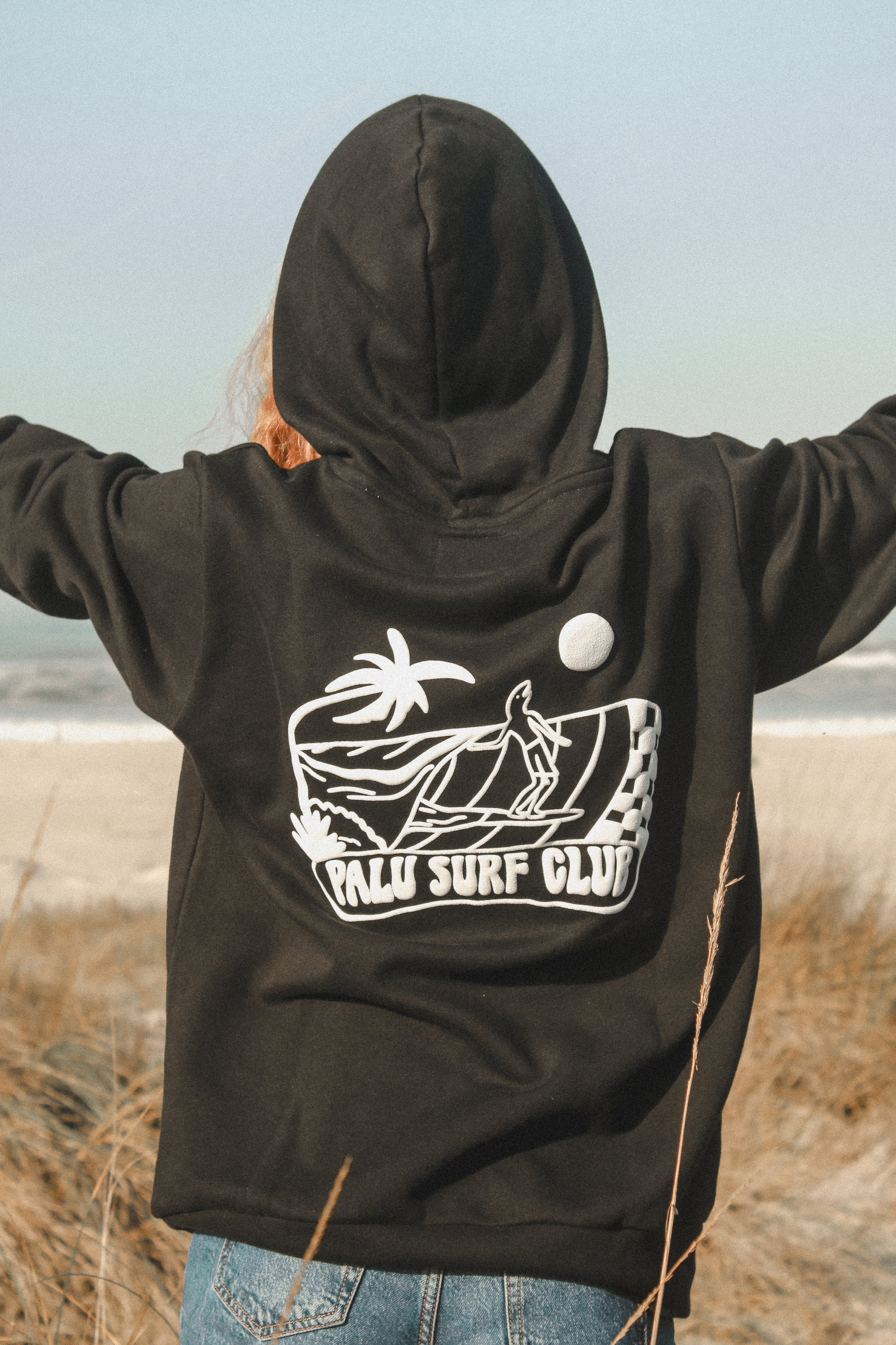 Surf Club Black Hoodie