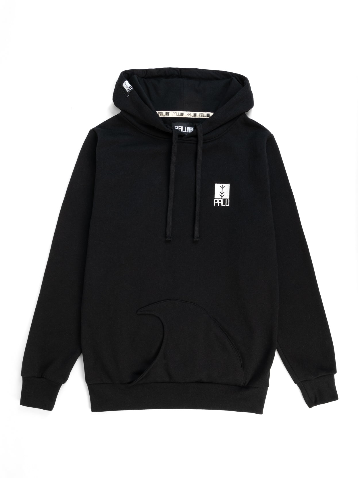 Black wave hoodie front