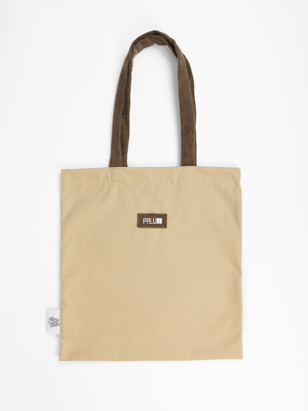 Corduroy sleeve tote bag front