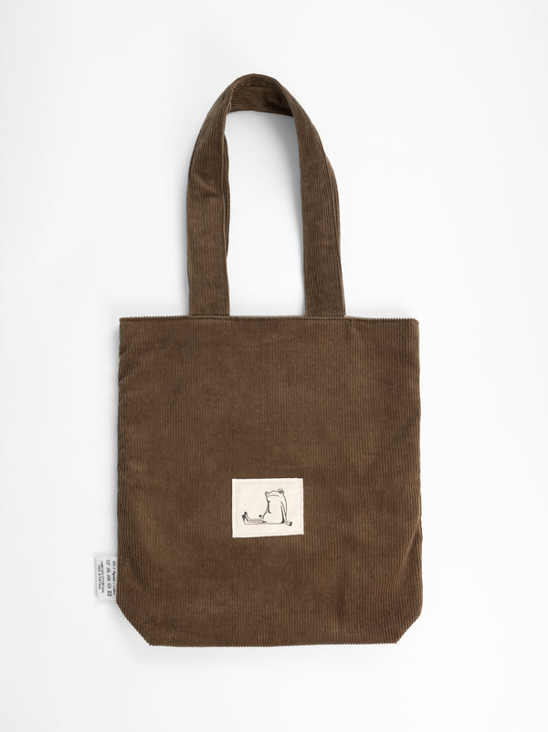 brown tote bag front