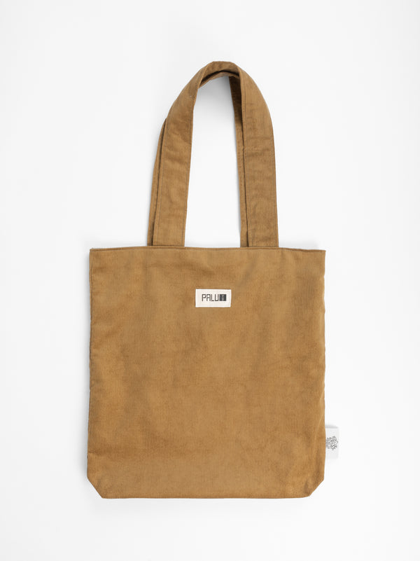 Light Brown Corduroy Tote Bag